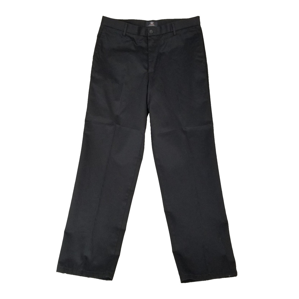 Dockers Signature Khaki Pants Mens 36x34 Black Classic Fit D3 Dress‎ Work Cotton